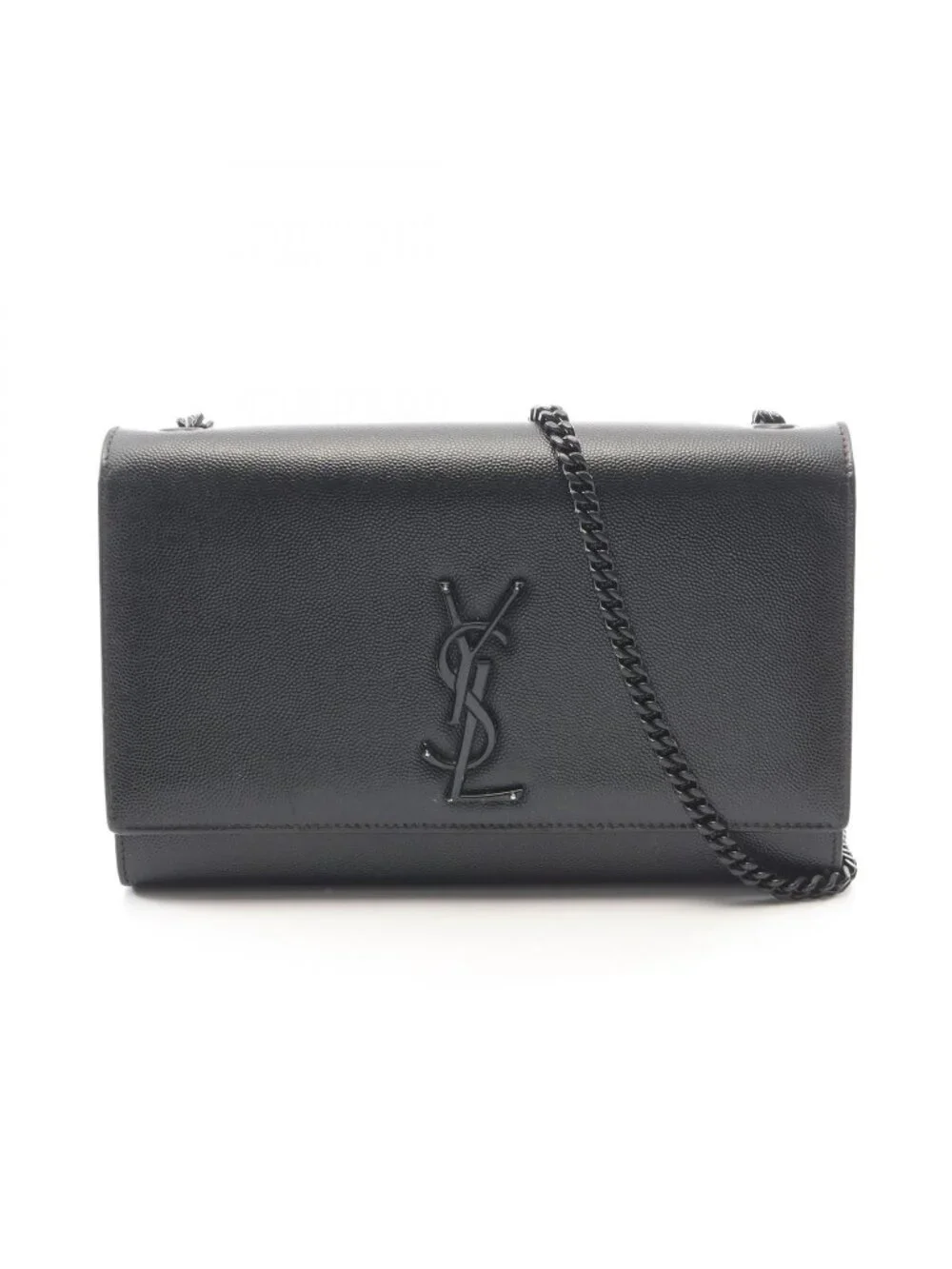 Saint Laurent Paris Shoulder Bag Kate Black Leather